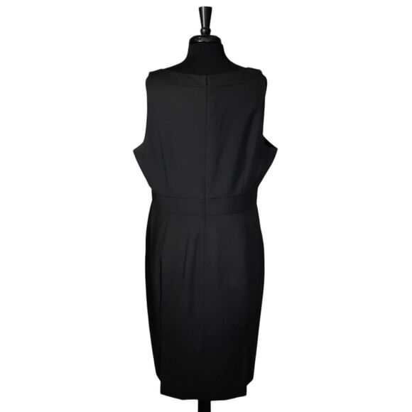 J. Crew Women's Dress Black Wool Blend Pockets Sheath Lined Formal Party Size 20 - Picture 2 of 8